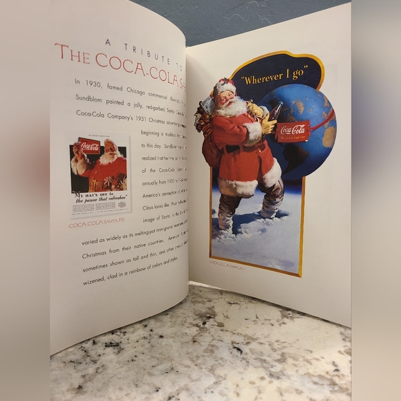 'Twas The Night Before Christmas Book featuring a Coca-Cola Santa Tribute - Picture 3 of 5